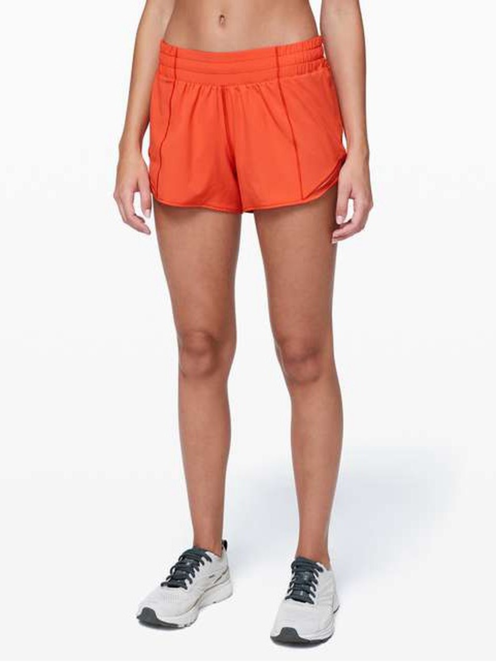 Lululemon Hotty Hot High-Rise Lined Short 4" - Size 2 (Vibrant Orange)
